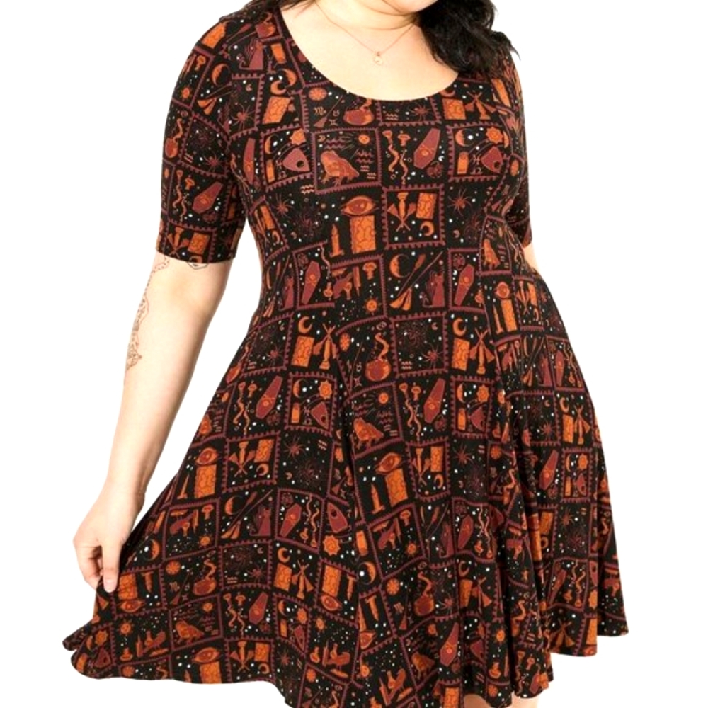 ❤️NWT TORRID DISNEY HOCUS POCUS DRESS SUPER SOFT - ELBOW SLEEVE SIZE 2X
